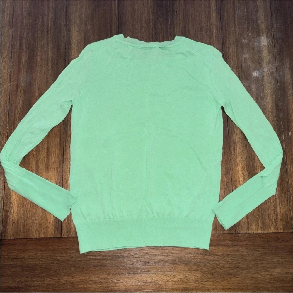 J. Crew Lime Green Crew Neck Summer Teddie Sweater